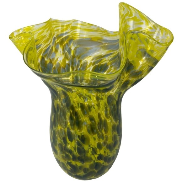 Mid Century Modern Yellow Glass - Picture 2 of 8